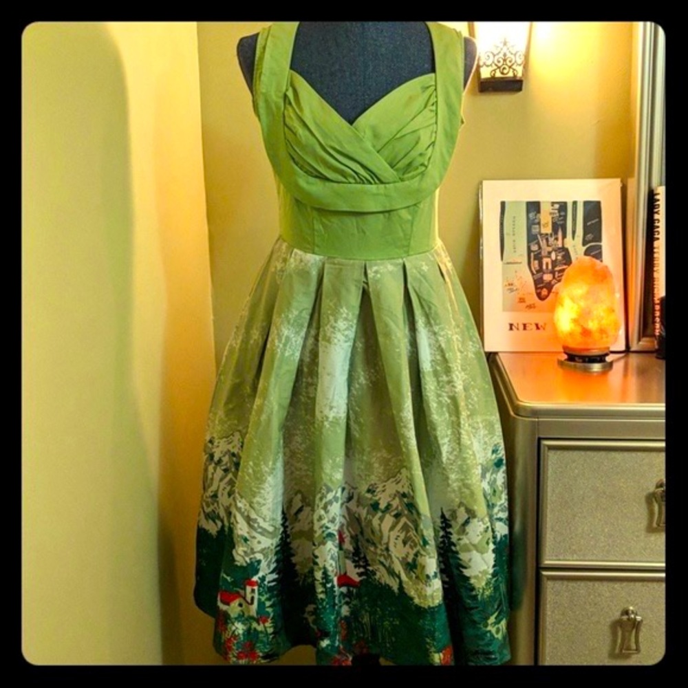 Unknown brand green Christmas dress medium